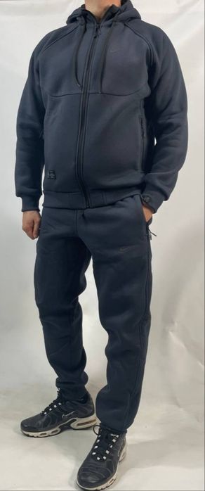 Мужской спортивный костюм Nike зимний теплый на флисе