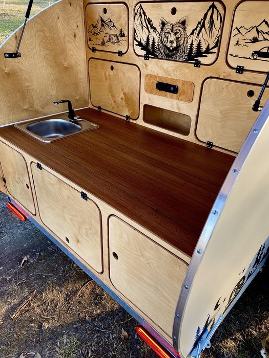 Причіп капля, кемпер, автобудинок, прицеп капля, teardrop camper