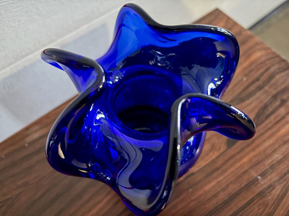 Wazon Osiołek Czesław Zuber Huta Barbara kobaltowy PRL lata 70 kobalt