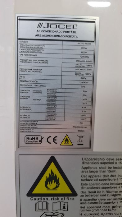 Ar Condicionado Portátil JOCEL