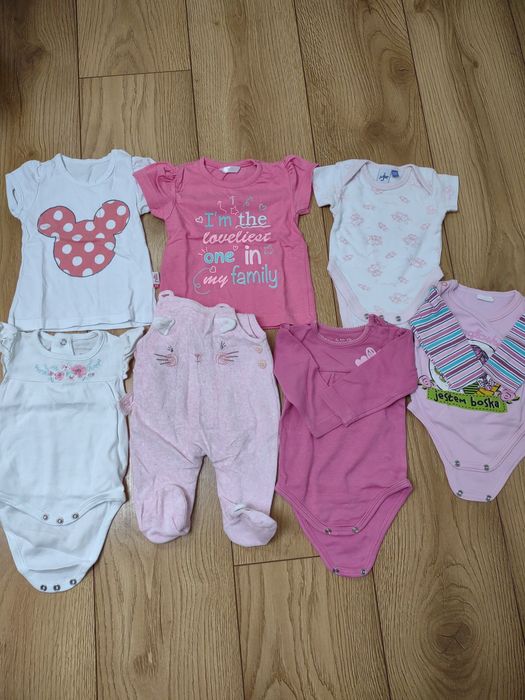 paka ubrań niemowlęcych dla dziewczynki