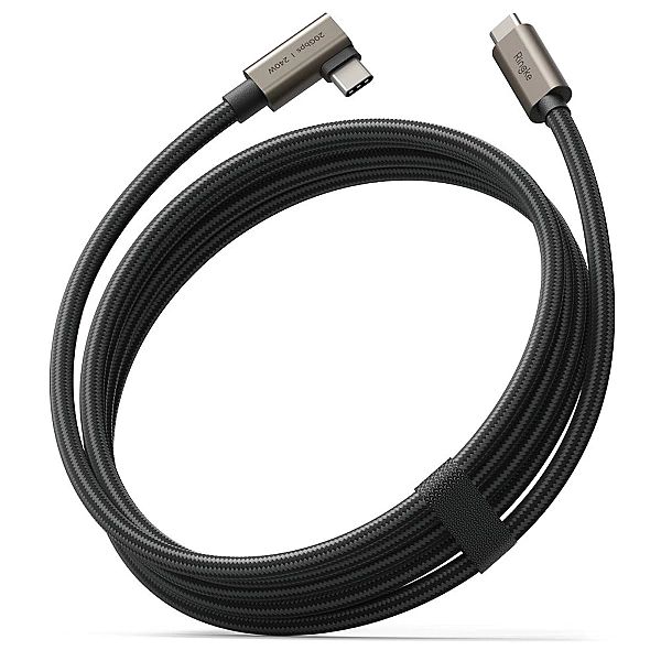 Kabel kątowy Ringke 3.2 gen. 2x2 USB-C, PD 3.1/240W 2m - czarny