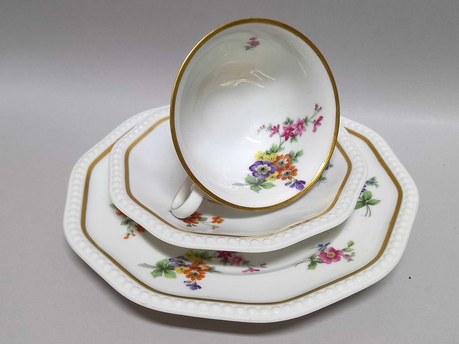 Zestaw śniadaniowy, herbata ( 200ml), Rosenthal Perlrand
