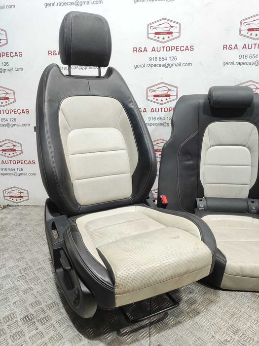 Conjunto Bancos Pele Perfurada R-Sport Elétricos Aquecidos Jaguar XF II X260 2015 a 2020 Original