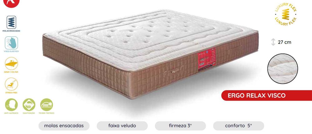 COLCHÕES NOVOS - Molas Visco Latex Viscogel Núcleo