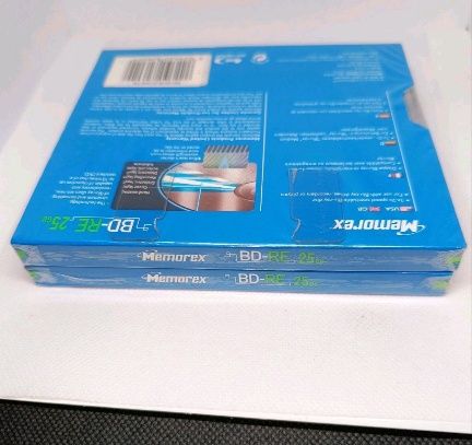 Pack de 2 Memorex BD-RE 25GB 2X Blu-ray Rewritable Disc Blank Media Novos/Selados
