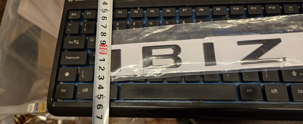 Napis czarny połysk znaczek emblemat Ibiza