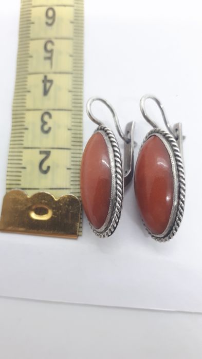 Серьги серебро 875пр.