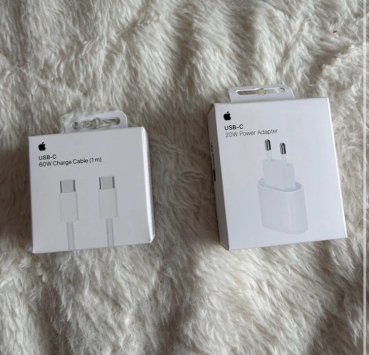 Apple kabel ładowarka z kostką zestaw