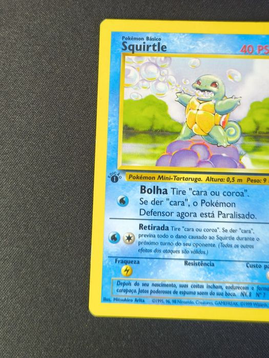 Carta Pokemon Squirtle Base Set 1a Edição PT
Algum dúvida é só perguntar.