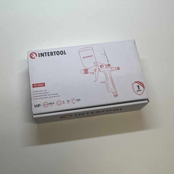 Краскопульт INTERTOOL PT-0303 пневматичний 0,5 мм, 200 мл