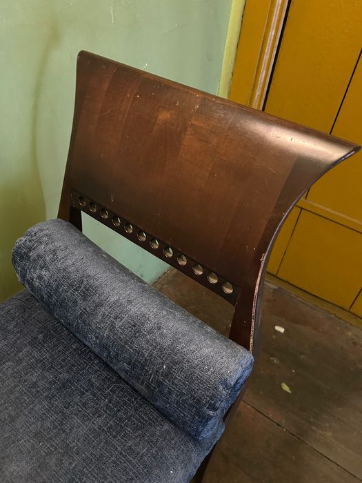 Ławka drewniana  - tapicerowana