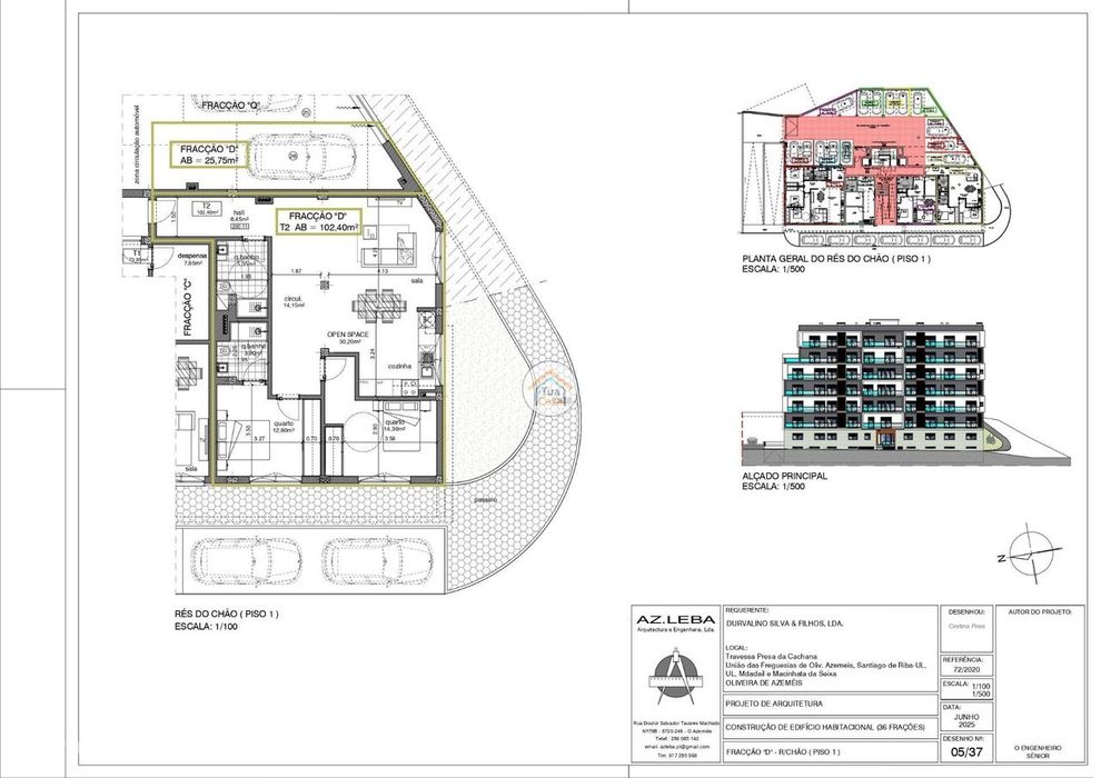 Apartamento T2 fração D em Construção - Barrocas, Oliveira de Azeméis — Oliveira De Azeméis, Santiago De Riba-Ul, Ul, Macinhata Da Seixa E Madail, Aveiro