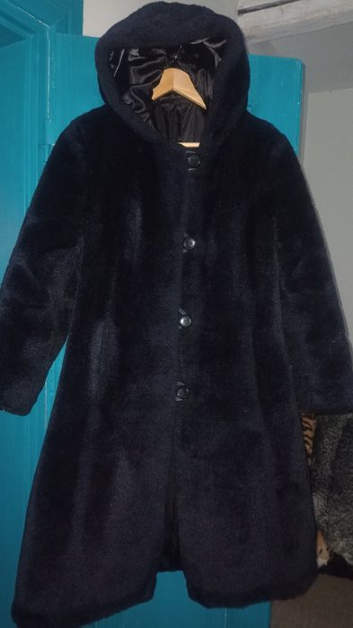 Płaszcz teddy bear futrzany płaszcz z kapturem