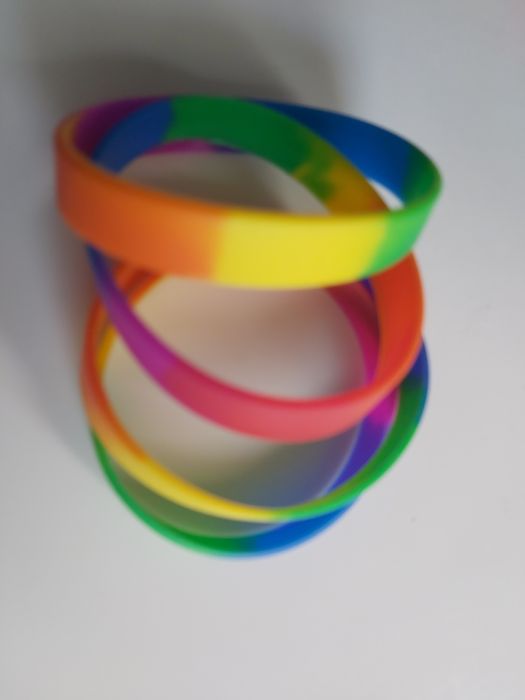 ,Bransoletka silikonowa kolorowa 4 sztuki komplet