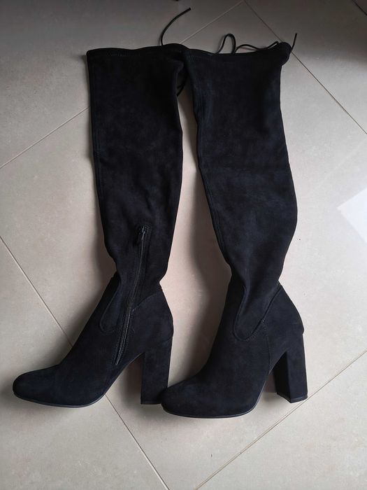 Buty kozaki zamszowe