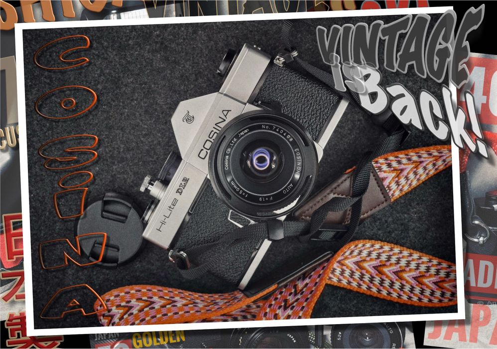 Przepiękna COSINA Hi-Lite DLR ! SUPER STAN ! + osłona, przycisk, pasek