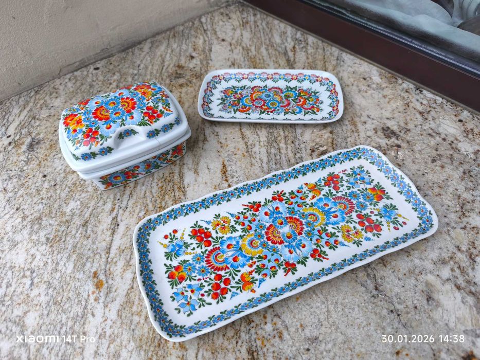 Serwis kwiatowy-sygn.Opole ceramika-PRL PRL