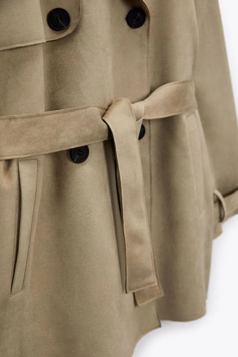 Тренч Zara із штучної замші