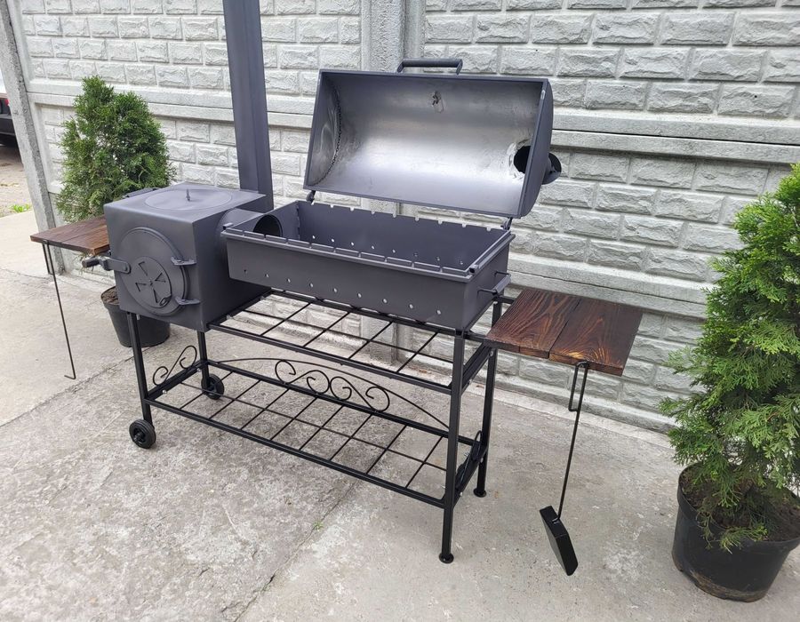 ОТ ЗАВОДА! УСИЛЕНЫЙ! -17%! 3/5 мм! Мангал барбекю коптильня 3в1