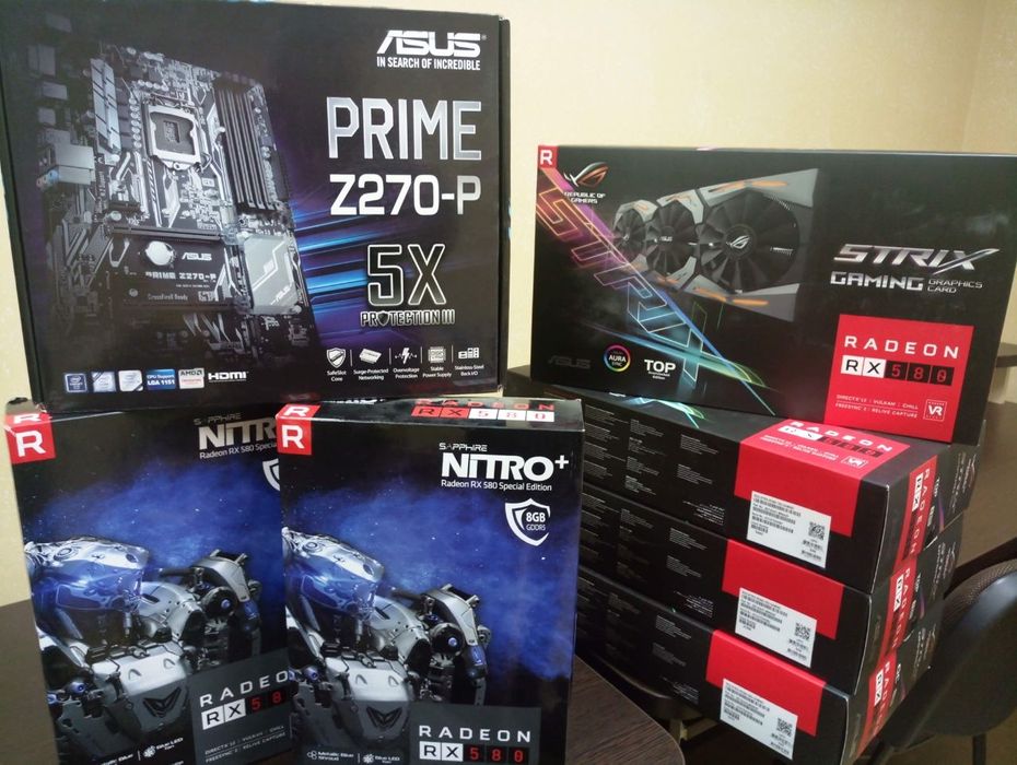 Майнинг ферма RX580 /8gb