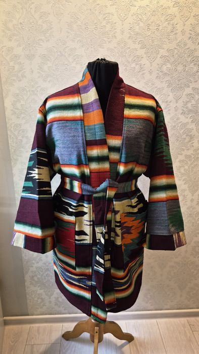 100% wełna kimono vintage płaszcz vintage, narzutka