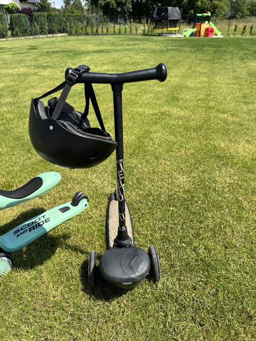 2 hulajnogi scoot and ride + kask