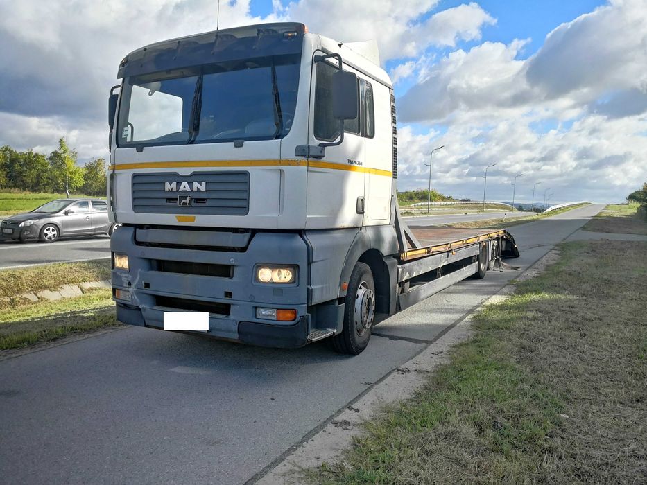 man tga 420km laweta klapa hydrauliczna pomoc drogowa autolaweta