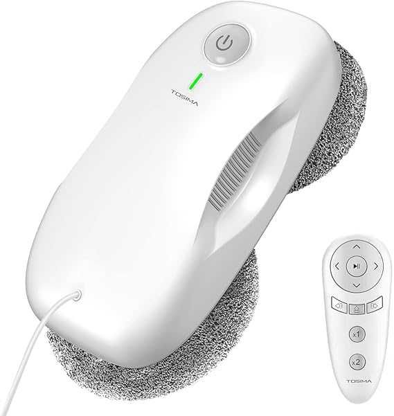 Tosima W2 Robot do mycia szyb, automatyczna myjka 3800 PA z pilotem