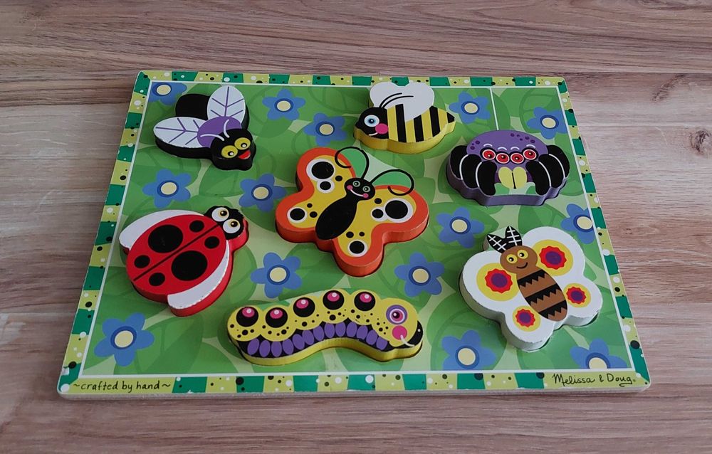 Drewniane puzzle edukacyjne - owady, Melissa & Doug