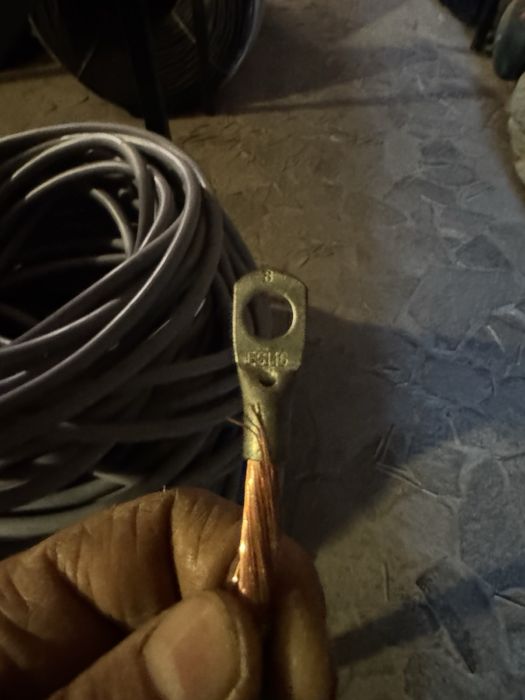 Німецький Кабель-Провід ПВ3 16мм Колір Чорний / Жовтозеленний