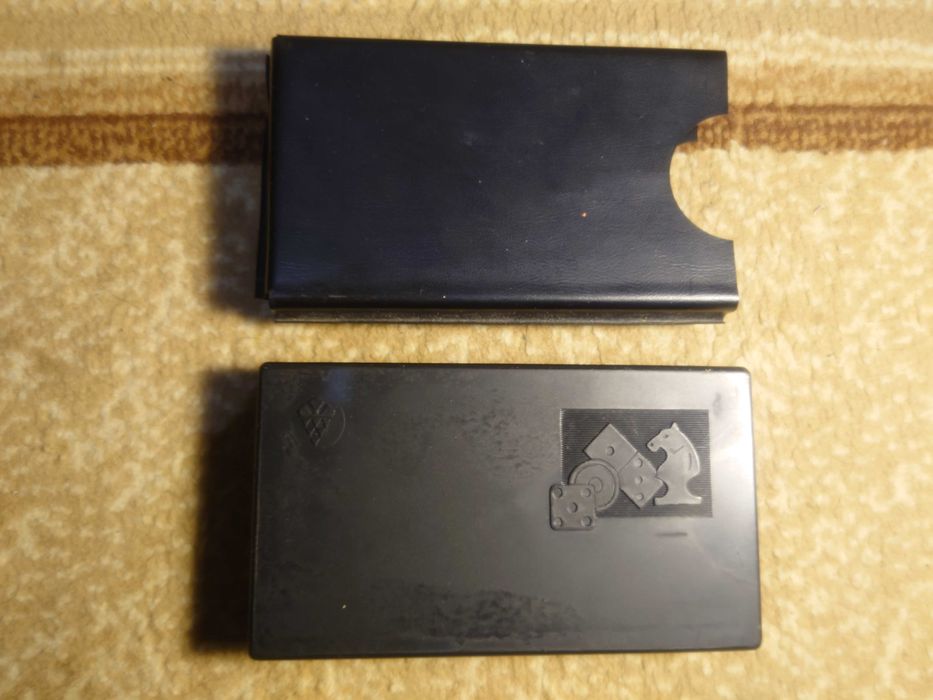 Два дорожных мини наборов: Шашки, шахматы, домино и кости