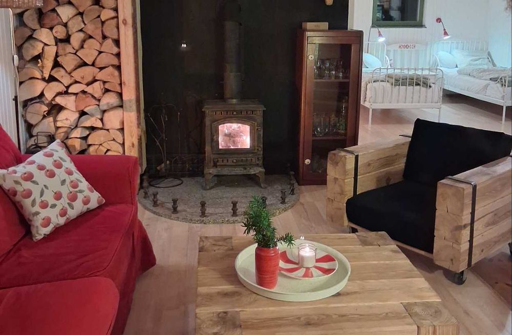 Domek letniskowy, całoroczny. Czereśniowy domek w Borach Tucholskich.