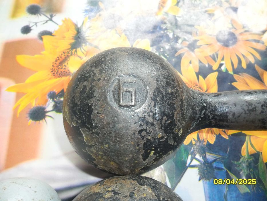 Гантели чугунные союзовские 6кг  3кг и 2кг