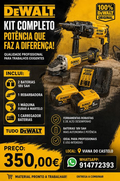Conjunto máquinas Dewalt