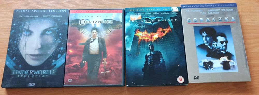 Underworld, Constantine, Gorączka, Czarny Rycerz - 4 filmy płyty DVD