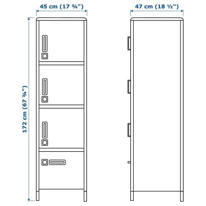 Ikea idasen IDÅSEN szafka metalowa design