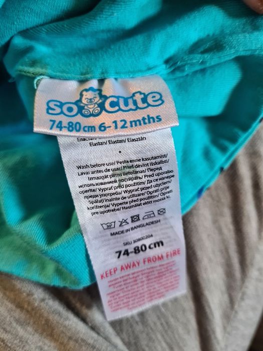 Zestaw Czapka i śliniak nowy 74-80