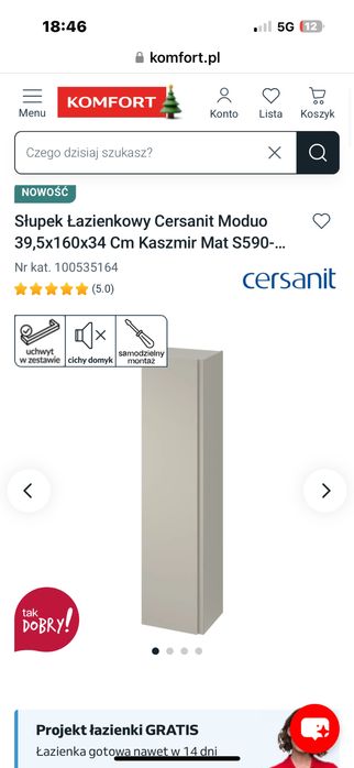 Szafka  łazienkowa z lustem