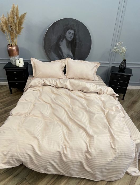 Постільна білизна страйп сатін постельное белье страйп сатин полоска