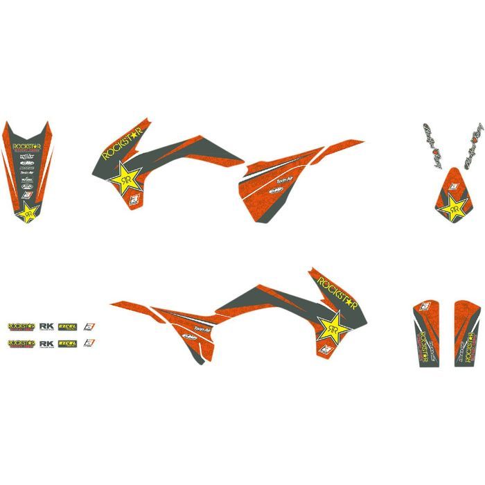 kit autocolantes blackbird rockstar energy ktm exc / sx