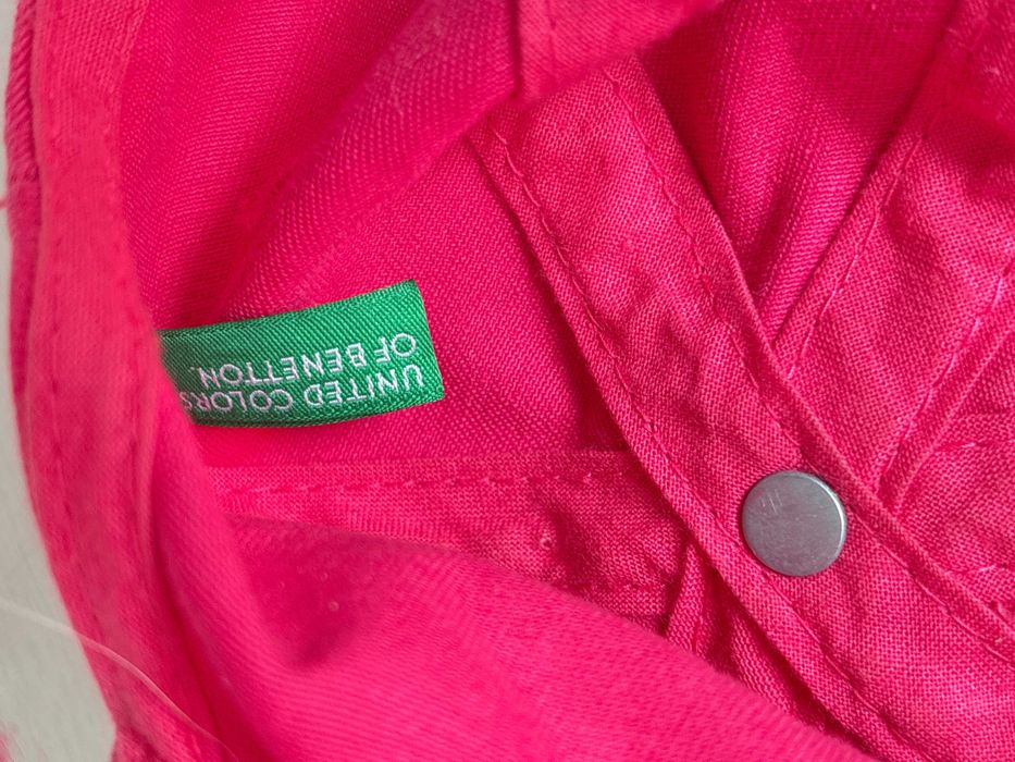 Benetton Czapka z daszkiem różowa pink rozm 54