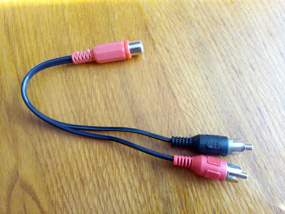 Шнур переходник гнездо RCA 2 RCA штекер (кабель тюльпан видео звук)