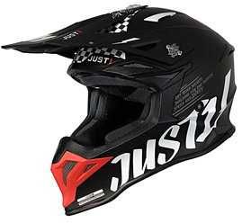 Kask motocyklowy cross quad JUST1 ROCK WHITE BLACK MATT s m l xl xxl