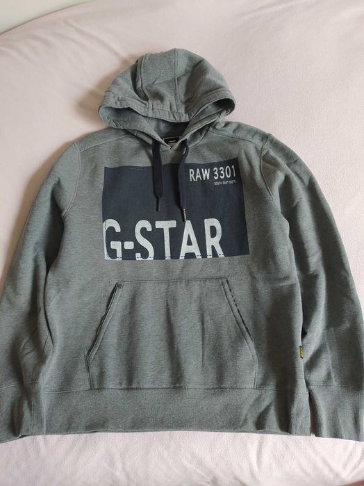 Bluza G Star Raw KENMORE HOODED r. XL/2XL szara ciepła