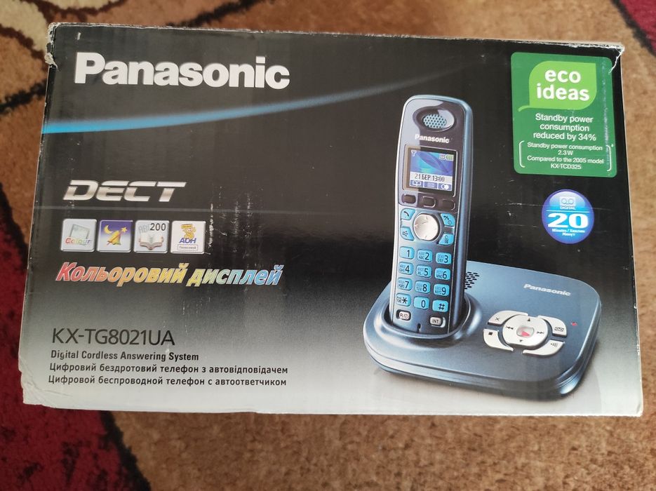 Цифровий бездротовий телефон Panasonic KX-TG8021UA
