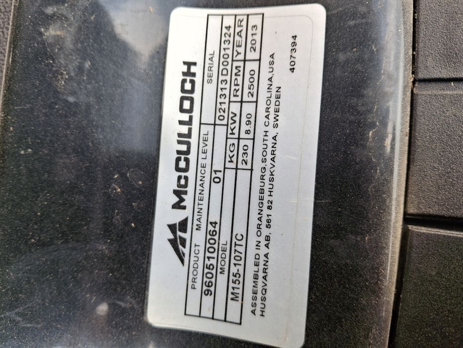 Traktorek kosiarka mcculloch