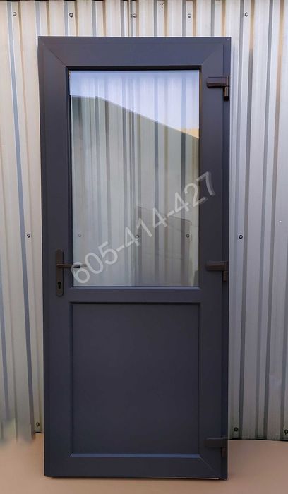 Drzwi zewnętrzne PCV antracyt 90x200 NOWE TRANSPORT CAŁA POLSKA