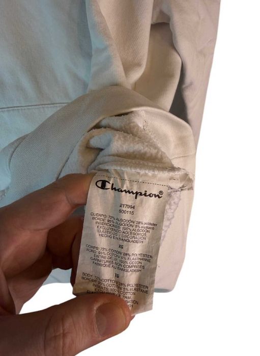 Bluza z kapturem Biała champion XL