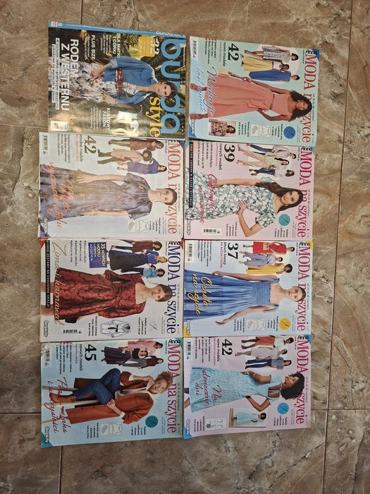 Moda na szycie, burda, komplet 25 zl
